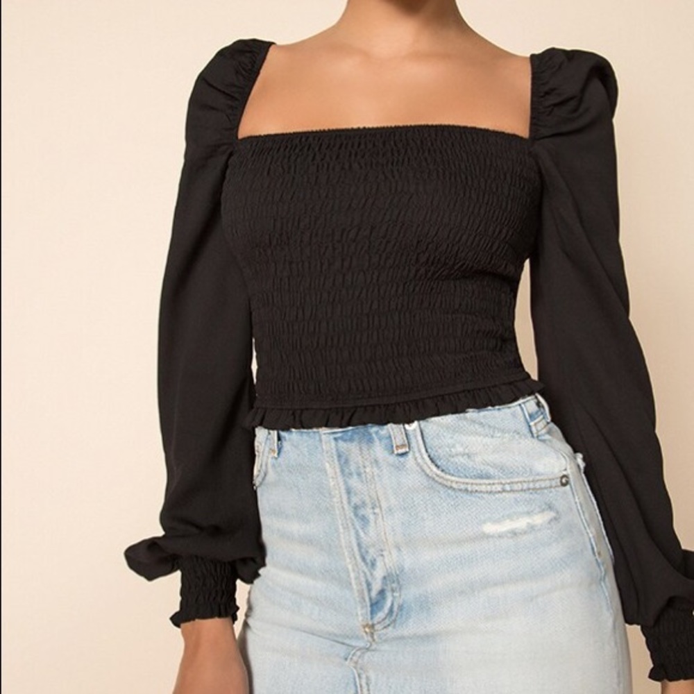 Revolve Superdown Tanya Smocked Top